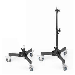 AMBITFUL 93-147cm Heavy Duty Light Stand Studio 61-81cm Wheels Tripod 20KG Max Loaded Studio Floor Light Stand