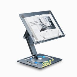 Oatsbasf 360 Rotable Aluminium Laptop Stand Height Angle Adjustment Tablet Desktop Holder Multifunctional Reading Book Bracket