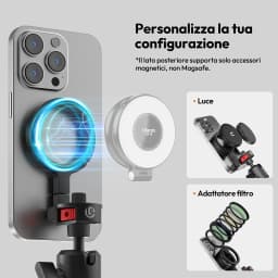 Ulanzi MT30 Magnetic Flexible Tripod For GoPro Magsafe Phone DSLR Camera iPhone 16 Fill Light Octopus Teleprompter Stand Holder