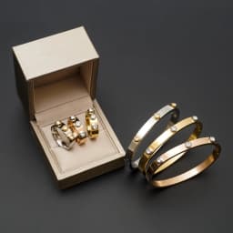 Stainless Steel Roman elements CZ Crystal Jewelry Classic Gold Color Rings For Women Men Wedding Party Jewelry