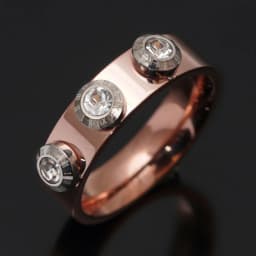 Stainless Steel Roman elements CZ Crystal Jewelry Classic Gold Color Rings For Women Men Wedding Party Jewelry
