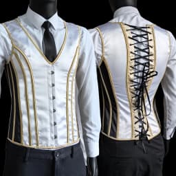 Men's Tight Abdomen Corset Slimming Waist Bones Shaping Vest Stomach Belly Control Vintage Waistcoat Elegant Medieval Corset