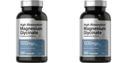 Magnesium Glycinate 1330mg (Elemental Magnesium) 250 Capsules Chelated Buffered Minerals Non-GMO Gluten Free Dietary Supplement