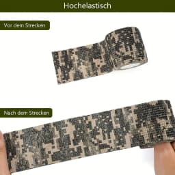6 Roll Camouflage Kinesiologia Bandage Outdoor Hunting Camouflage Stealth Tape Elbow Pads Knee Brace Support Elastic Bandage Gym