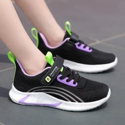 2025 Girls Casual Shoes Child White Mesh Sneakers Student Kids Summer Sock Footwear Fashion Children Sport Shoes Running Autumn