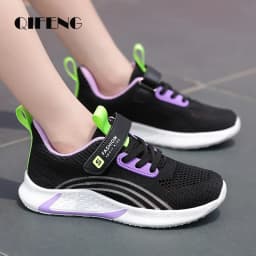 2025 Girls Casual Shoes Child White Mesh Sneakers Student Kids Summer Sock Footwear Fashion Children Sport Shoes Running Autumn