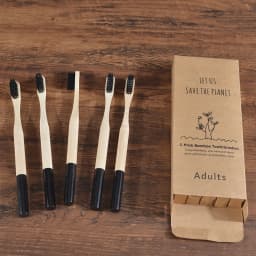 Bamboo Toothbrush 5Pack Adult Medium Bristles Eco Friendly Cepillo Dientes Bambu Oral Care Toothbrush Clareador De Dente Brushes