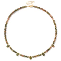 4mm Green Aventurine Beads Necklace Natural Stone Water Drop Charm Necklaces For Women Men Amethysts Tiger Eye Choker Jewelry