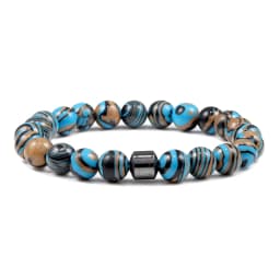 8mm Charm Healing Natural Stone Bracelets Men Women Turquoise Malachite Agate Lapis Jasper Quartz Tiger Eye Lovers Gift Jewelry