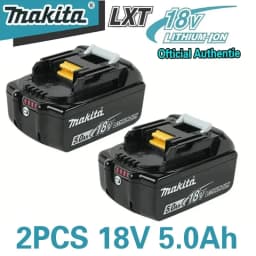 Makita 18V Tool Battery, 18650 Rechargeable Cells, Compatible with Makita 18V Power Tools, Delivers Long‑Lasting Runtime