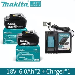 Makita 18V Tool Battery, 18650 Rechargeable Cells, Compatible with Makita 18V Power Tools, Delivers Long‑Lasting Runtime
