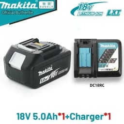 Makita 18V Tool Battery, 18650 Rechargeable Cells, Compatible with Makita 18V Power Tools, Delivers Long‑Lasting Runtime