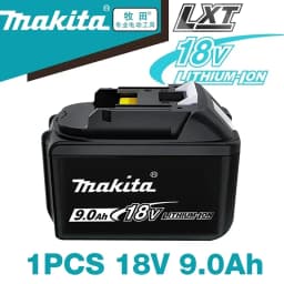 Makita 18V Tool Battery, 18650 Rechargeable Cells, Compatible with Makita 18V Power Tools, Delivers Long‑Lasting Runtime