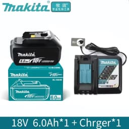 Makita 18V Tool Battery, 18650 Rechargeable Cells, Compatible with Makita 18V Power Tools, Delivers Long‑Lasting Runtime
