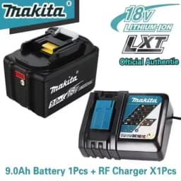 Makita 18V Tool Battery, 18650 Rechargeable Cells, Compatible with Makita 18V Power Tools, Delivers Long‑Lasting Runtime