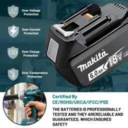 100% Makita 6.0 Ah Battery 18V LXT Lithium Ion BL1860 with LED Indicator Battery 18V Electric Tool Battery Original