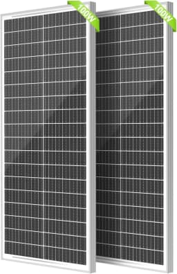 RVPOZWER 100W 12V Solar Panel 12BB Monocrystalline High Efficiency Module for Roof Mount Off Grid Power System Wholesale
