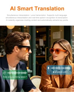 Upgrade Smart AI Glasses 800W HD 8K Shooting Camera Photo Video Voice Call Translation Bluetooth AI Motorcycle Glasses