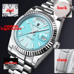 36/39mm custom New Design black dial Mechanical Wristwatches Luxury NH36 10BARS Sapphire st1644 Movement Watch for Men