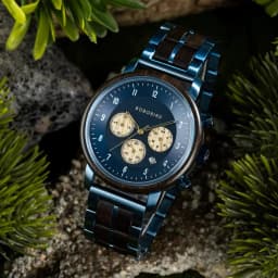Top Luxury Men's Wooden Watch BOBO BIRD Japanese Movement New Quartz Wristwatch Golden Chronograph Watch Military Timepieces