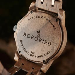 BOBO BIRD Wooden Men Watches Handmade Leaf Dial Custom Blessing Natural Wristwatch Distinctive Wooden Gift Support Dropshipping