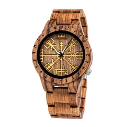BOBO BIRD Watches For Man Viking Odin Rune Men Quartz Wristwatches Cultural Totem Dail With Wooden Strap Reloj De Hombre