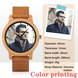 Engraved Watch Boyfriend Birthday Groomsmen Gift BOBOBIRD Wooden Quartz Wristwatch Men Fathers Day Anniversary Photo Custom Gift