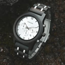 Custom Wood Watch BOBOBIRD Personalized Name Brand BOBOBIRD Chronograph Military Quartz Wristwatch With Wooden Box Dropshipping