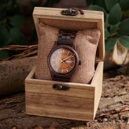 Custom LOGO Wood Watch Fashion Chronograph Quartz Sports Wristwatch Clock BOBO BIRD Walnut Wooden Watches for Men Dropshipping