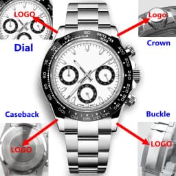Custom Logo 40MM Luxury VK63 Quartz Men Watch For Man 24 Hours Multifunction Sport Full Chronograph Time Running Second Watches