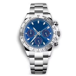 Custom Logo 40MM Luxury VK63 Quartz Men Watch For Man 24 Hours Multifunction Sport Full Chronograph Time Running Second Watches