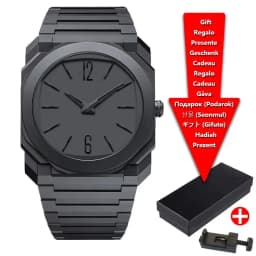 Top New Men's Quartz Watch Casual Waterproof Night Light Square Black Polycarbonate PC Strap Watch Box Customizable