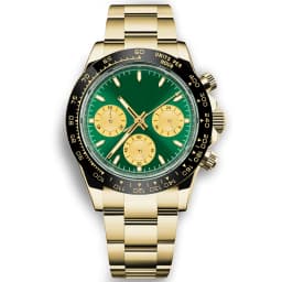 Customized 39mm Men's Luxury Quartz Watch Chronograph Fashion Sapphire Trendy Sports Steel Band Wrist Watches Corgeut
