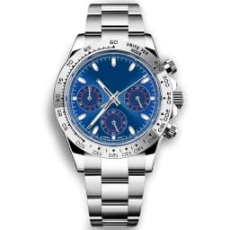 Customized 39mm Men's Luxury Quartz Watch Chronograph Fashion Sapphire Trendy Sports Steel Band Wrist Watches Corgeut