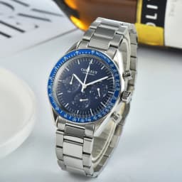 Corgeut 40mm Watch Quartz for Men Luxury Chronograph Fashion Sapphire Trendy Stylish Sports Mens Steel Band Wrist Watches