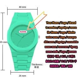 New Personalized and Fashionable Polycarbonate Candy Color DIY Personalized Brand Luminous Quartz Watch for Men and Women