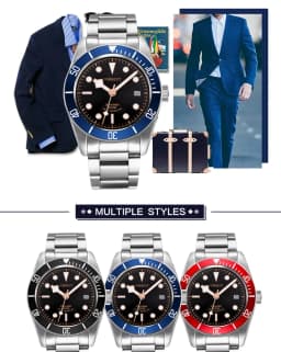 Custom Logo NH35 Movemen Luxury 41mm Biwan Business Men Watches Automatic Mechanical Date Diving Waterproof Glow Watch Corgeut