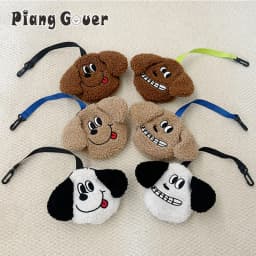 Plush Puppy Waste Bag Dispenser Outdoor Portable Dog Poop Holder Carrier Pet Clean Up Accessories