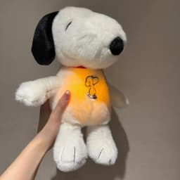 2027 Glowing Breathing Snoopy Plush Toy Baby Sleep Aid Cute Calming Stuffed Animal Kids Bedtime Gift