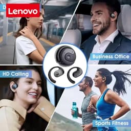 Lenovo OWS Wireless Headphones Bluetooth Headset with Mics HiFi Stereo Sound Earphones Smart Touch Sports Waterproof Earbuds