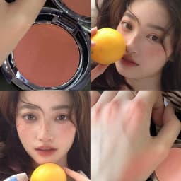 Herorange Velvet Soft Blush Non-Caking Buildable Color for All Skin Tones Beginner Daily Party Cheek Cosmetic