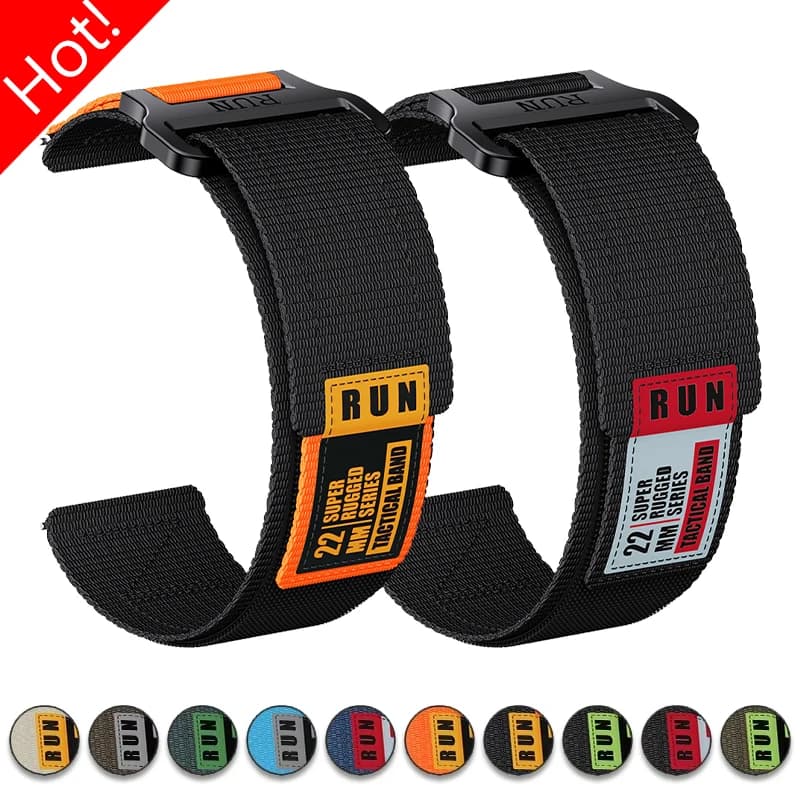 20mm 22mm Nylon Strap for Samsung Galaxy Watch 7/FE/6/5/4/5Pro/6Classic Belt Bracelet for Huawei Watch GT6/5 5Pro GT4 4Pro Band