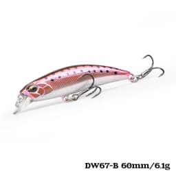 TSURINOYA Sinking Minnow 60S 60mm 6.1g DW67 New Fishing Lures Professional Hard Lure Pencil Wobbler Crankbait Bass Pike Baits