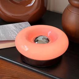 Cute Donut Touch Desk Lamp Bauhaus Design Bedroom Bedside Ambient Light Solid Wood Charging Lamps