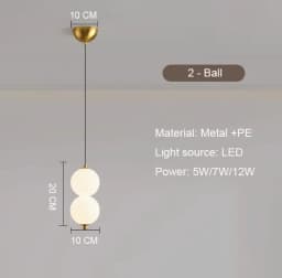 Designer Led Pendant Chandelier for Cafe Bar Bedroom Bedside Kitchen 4 Heads Round Ball Hanging Lighting Fixture Home Decor