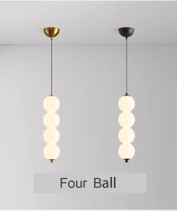 Designer Led Pendant Chandelier for Cafe Bar Bedroom Bedside Kitchen 4 Heads Round Ball Hanging Lighting Fixture Home Decor