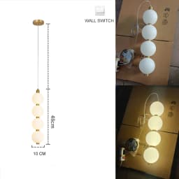 Designer Led Pendant Chandelier for Cafe Bar Bedroom Bedside Kitchen 4 Heads Round Ball Hanging Lighting Fixture Home Decor