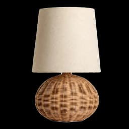 Wabi-sabi Retro Desk Lamp Bedroom Bedside fabric Table Lamp Medieval Hotel Rattan Fujii Weaving Atmosphere Home Decor E27
