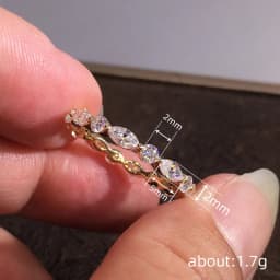 925 Sterling Silver Cubic Zirconia Rings for Women Gold Color Simple Stylish Newly Designed Rings Elegant Temperament Jewelry