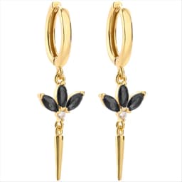 HECHENG,Hanging Rivet Cone Pendant Earrings Fashionable Women's Silver Color Accessories Party Jewelry